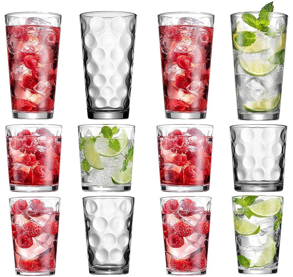 Set of 12 Stackable Drinking Glasses Y260