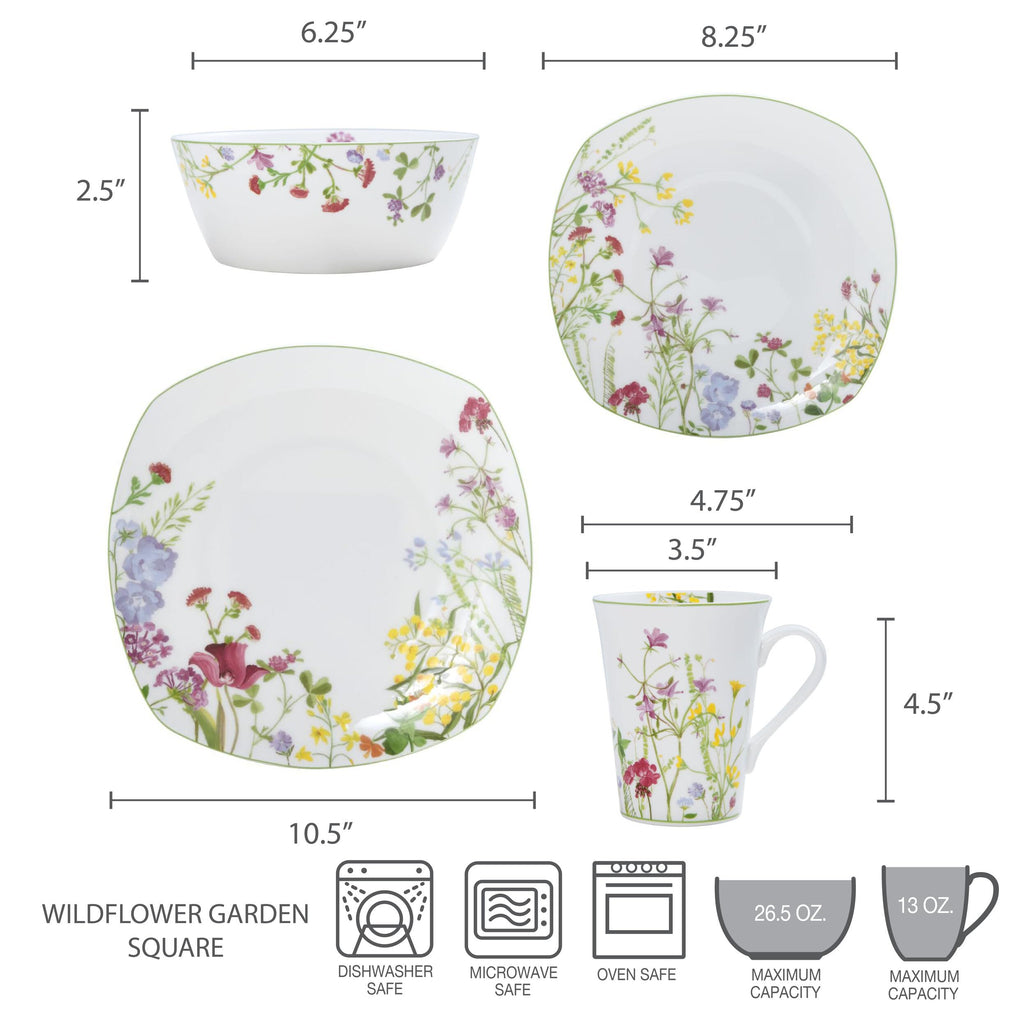 16-Piece Bone China Dinnerware Set Service for 4 K6010