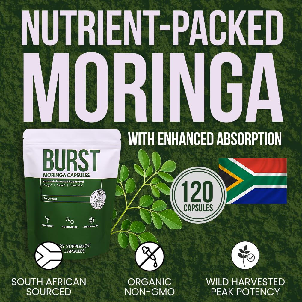 Organic Moringa Leaf Capsules 120 Ct Y495