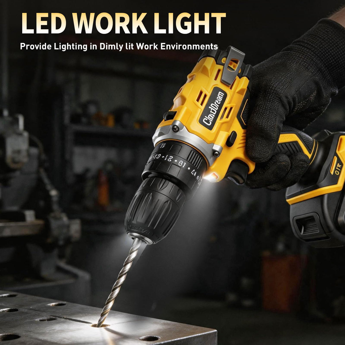 21V Cordless Drill Set with 2 Batteries and Charger D971