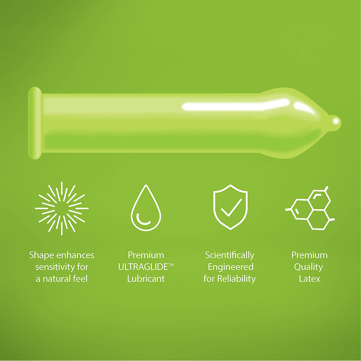 Ultra Sensitive Lubricated Latex Condoms, 12 Count P7405