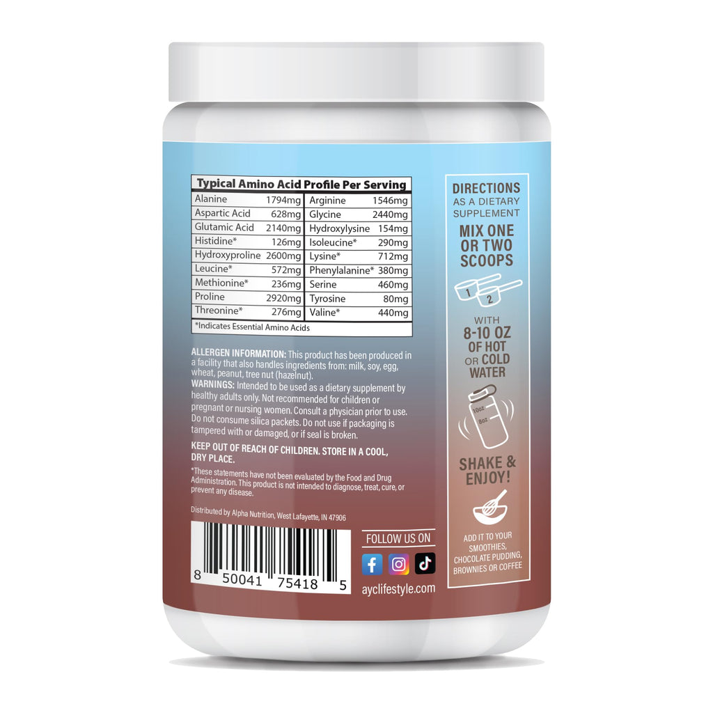 Chocolate Hydrolyzed Type 1&3 Collagen Peptides Powder A945
