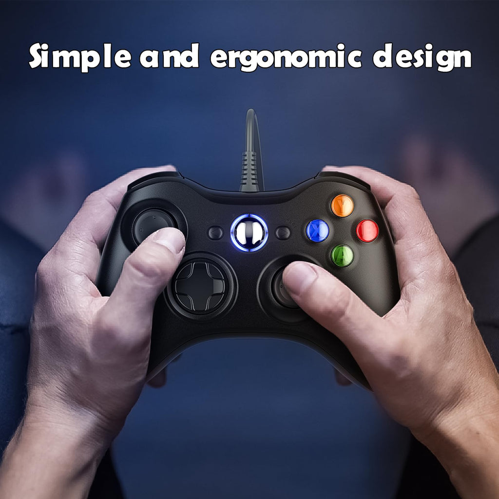 10ft Wired Controller with Upgraded Joystick, Double Shock, 2.5mm Audio Jack - 2 Pack B519
