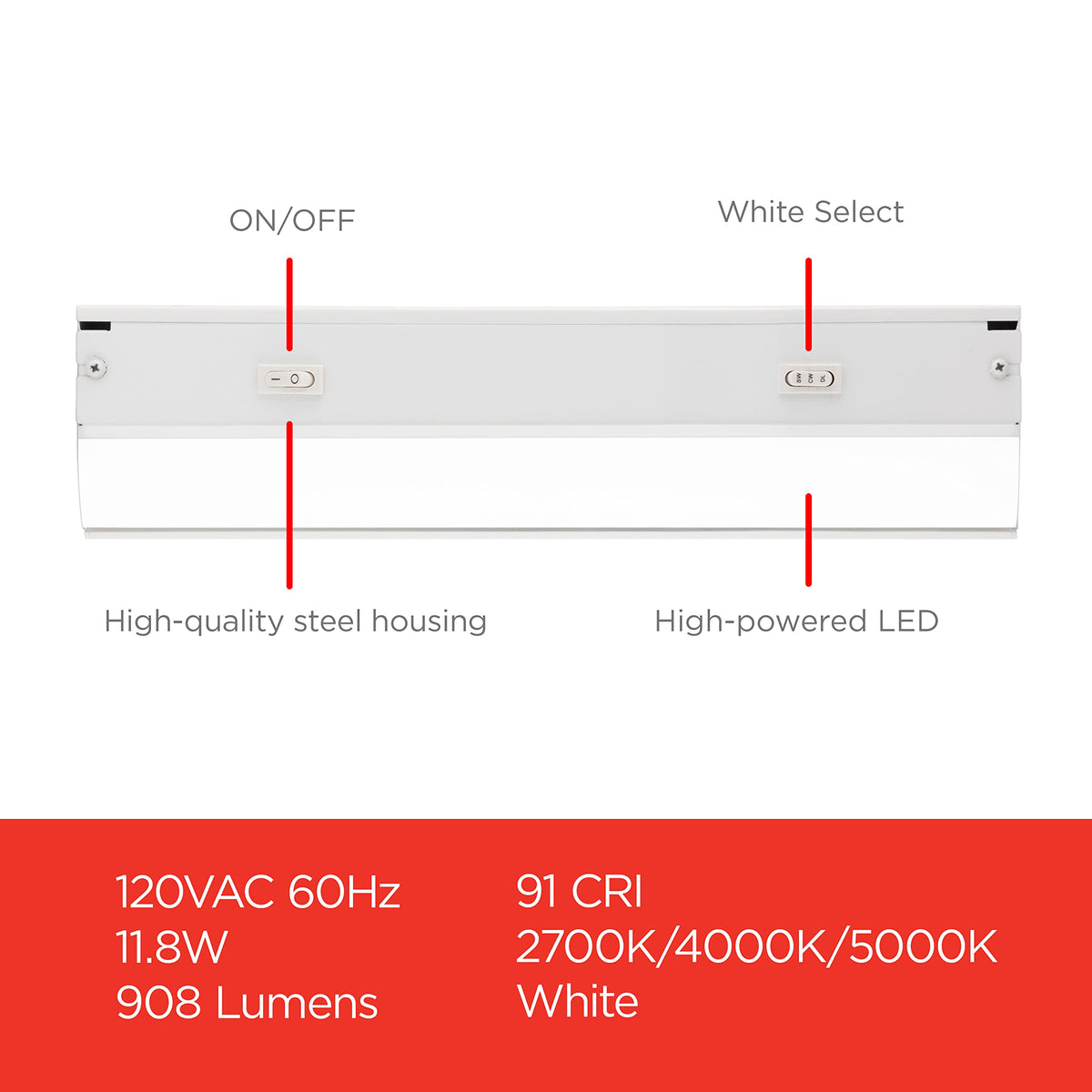 24 Inch Dimmable Under Cabinet Light S40351