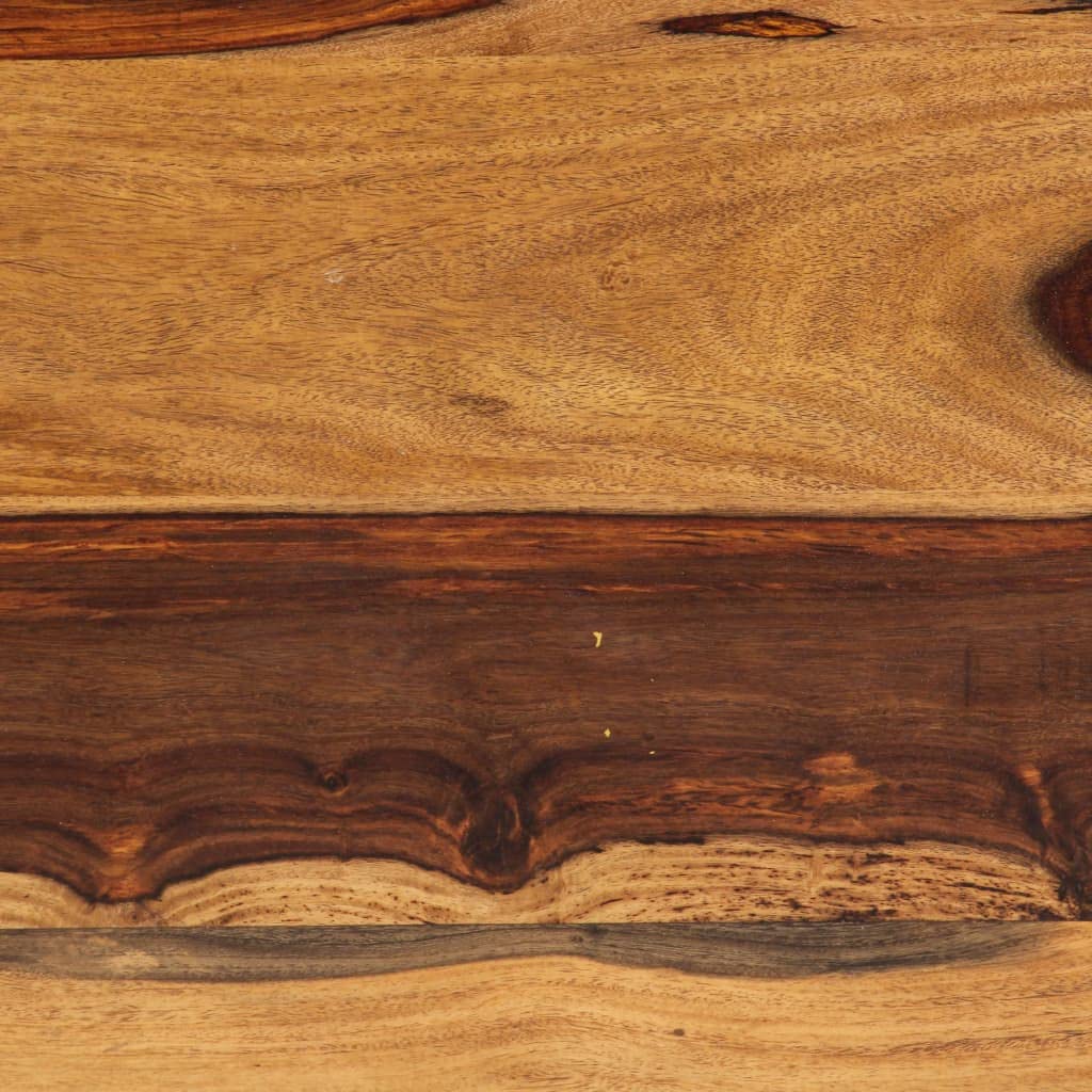 Brown Rectangular Sheesham Wood Coffee Table with Steel Legs Z862