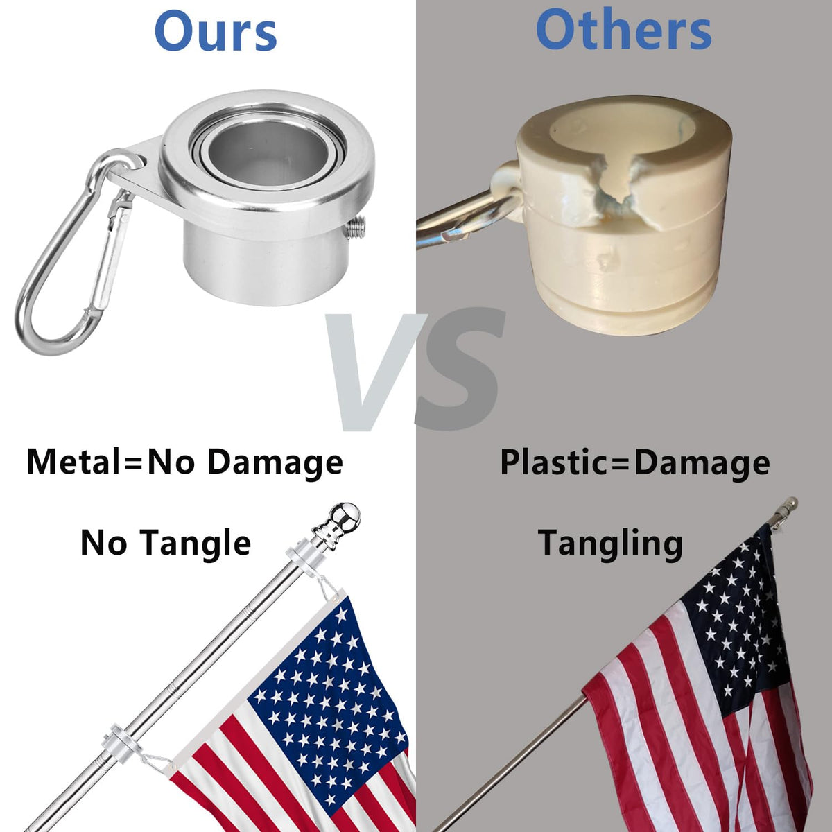 2 Pack 6 ft 1 inch Flag Poles G183776