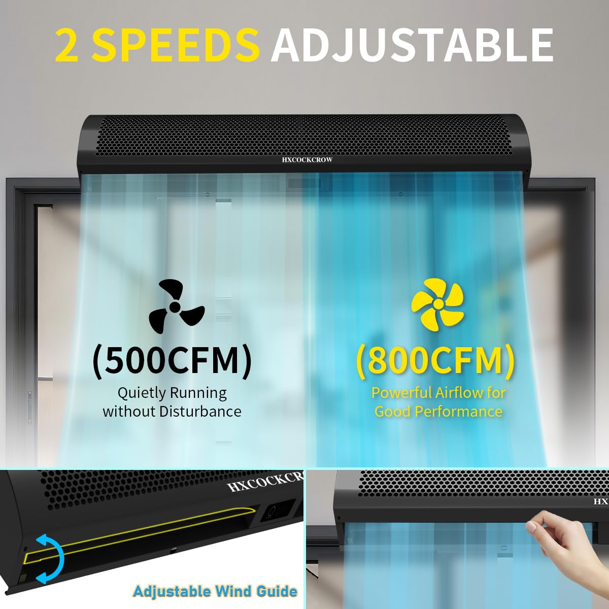 36'' Matte Black 2-Speed Air Curtain Z155726