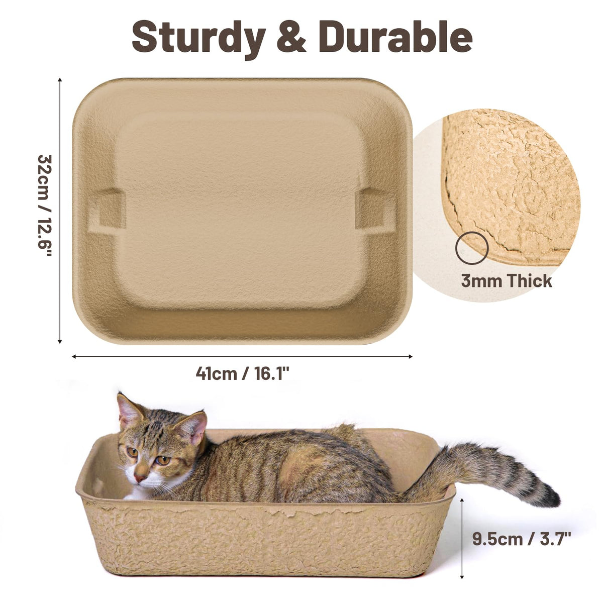 4 Pack Disposable Cardboard Cat Litter Boxes V79136
