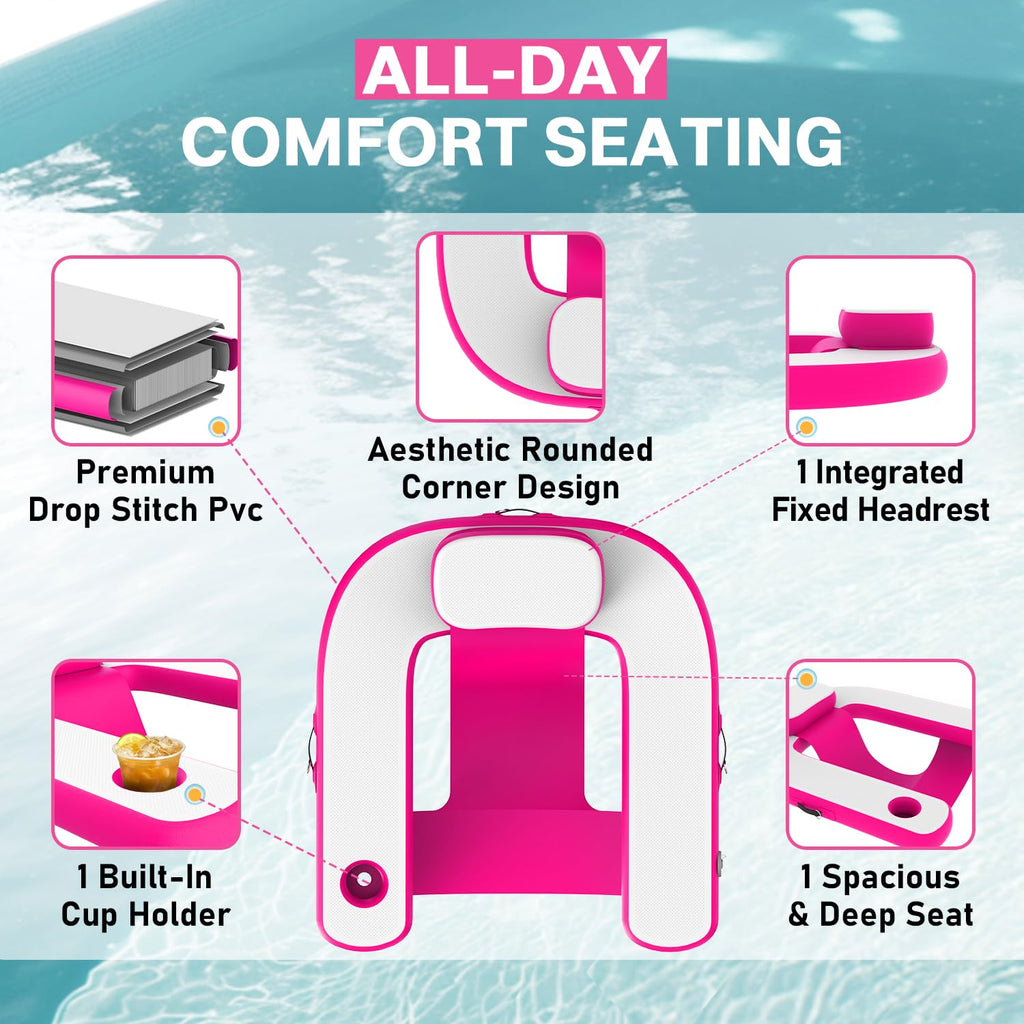 Pool Floats with Cup Holder & Headrest L2371