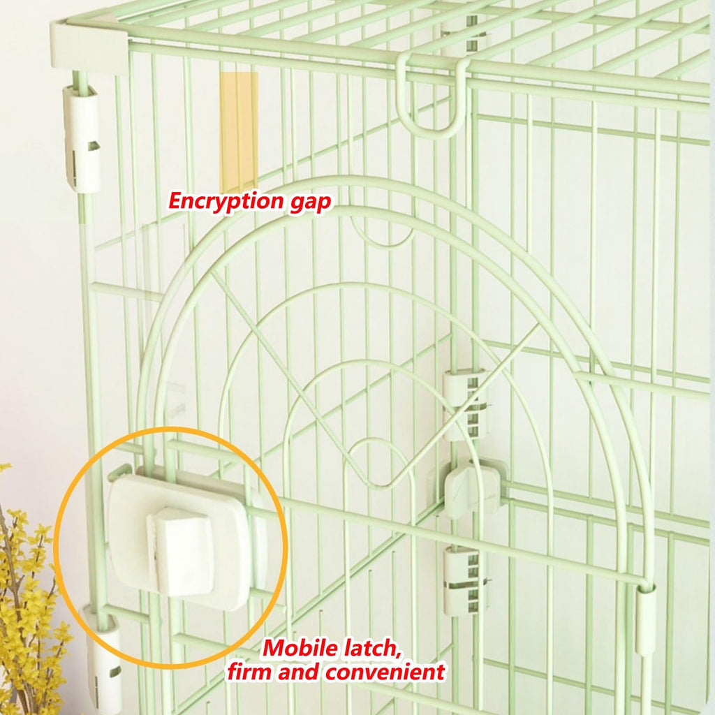 3/4-Tier Wire Cat Cage Playpen Kennel with Hammock and 3 Platforms Y651