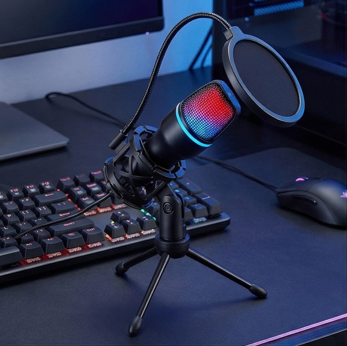 USB Condenser Gaming Mic with Shock Mount C980771