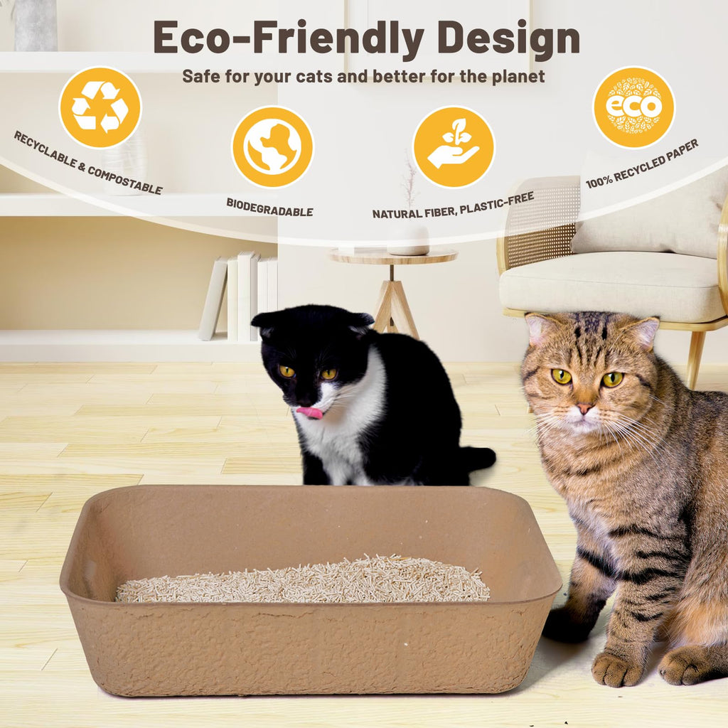 4 Pack Disposable Cardboard Cat Litter Boxes V79136