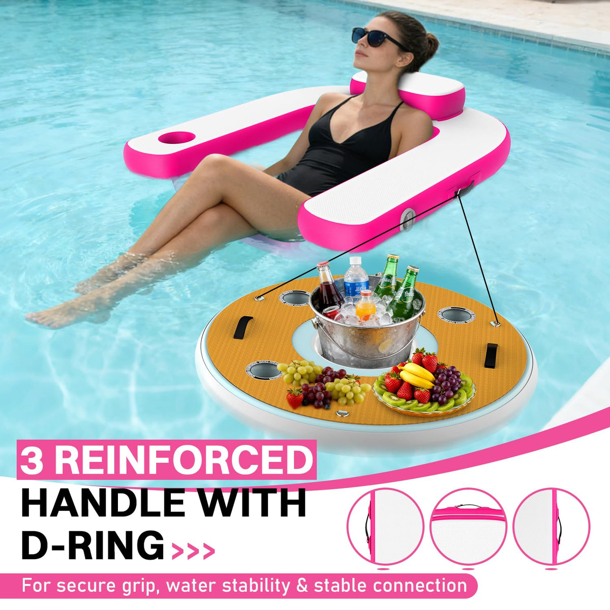 Pool Floats with Cup Holder & Headrest L2371