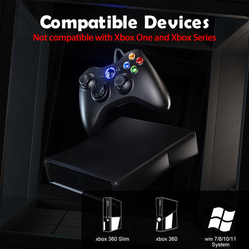 10ft Wired Controller with Upgraded Joystick, Double Shock, 2.5mm Audio Jack - 2 Pack B519