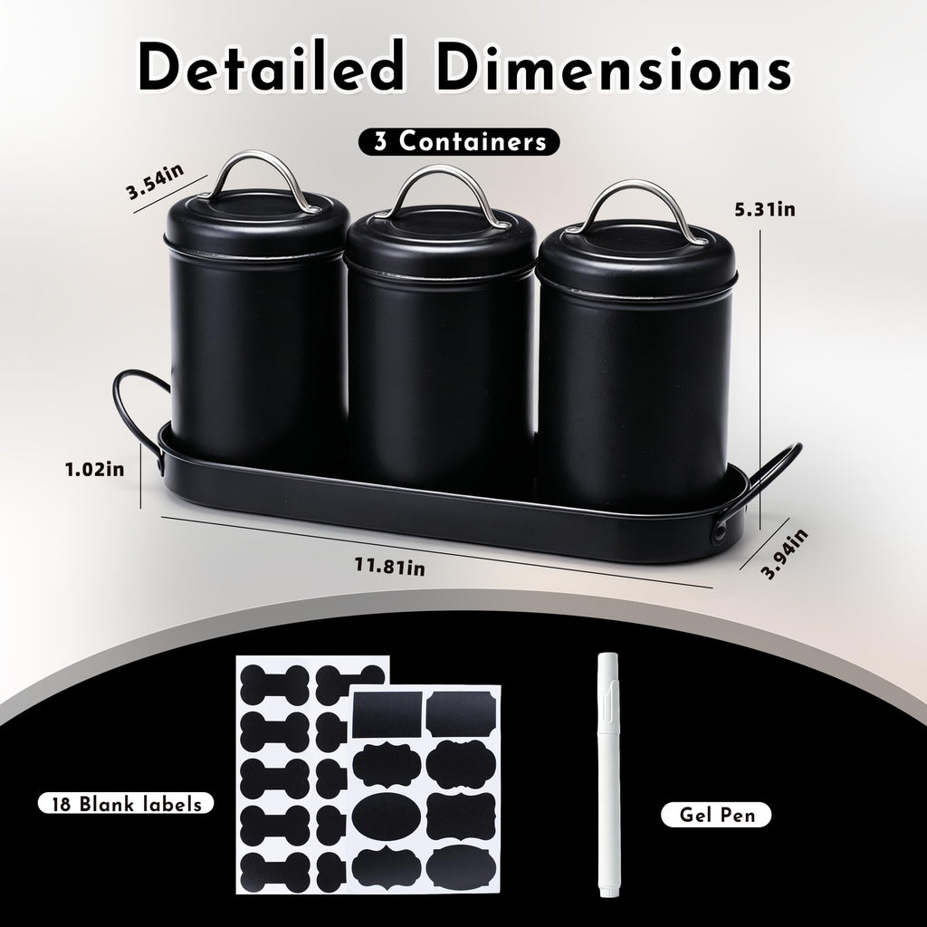Airtight Dog Treat Container Set with Lid and Tray T14245