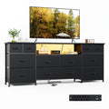 63 Inch 12 Drawer Black Dresser T154586