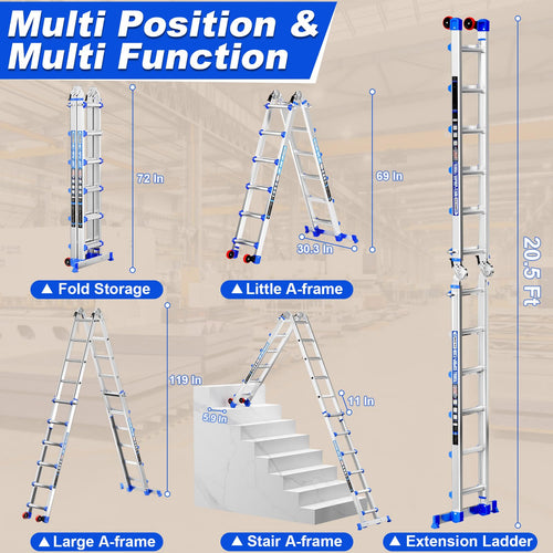 20FT Multi-Position Telescoping Ladder N497442