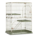 3/4-Tier Wire Cat Cage Playpen Kennel with Hammock and 3 Platforms Y651