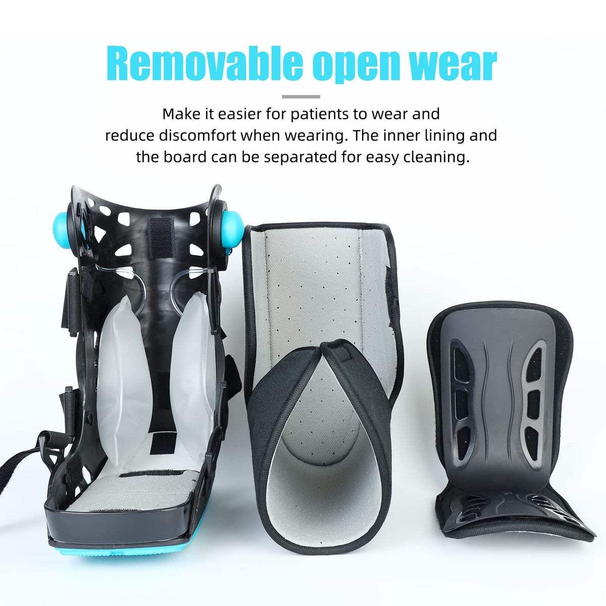 Black Medium Inflatable Walking Boot Q7874