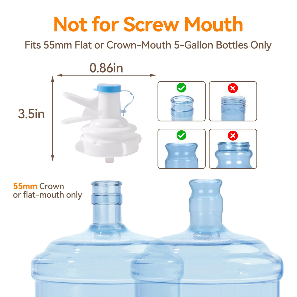 5 Gallon Water Bottle Jug Holder with Dispenser Valve O414