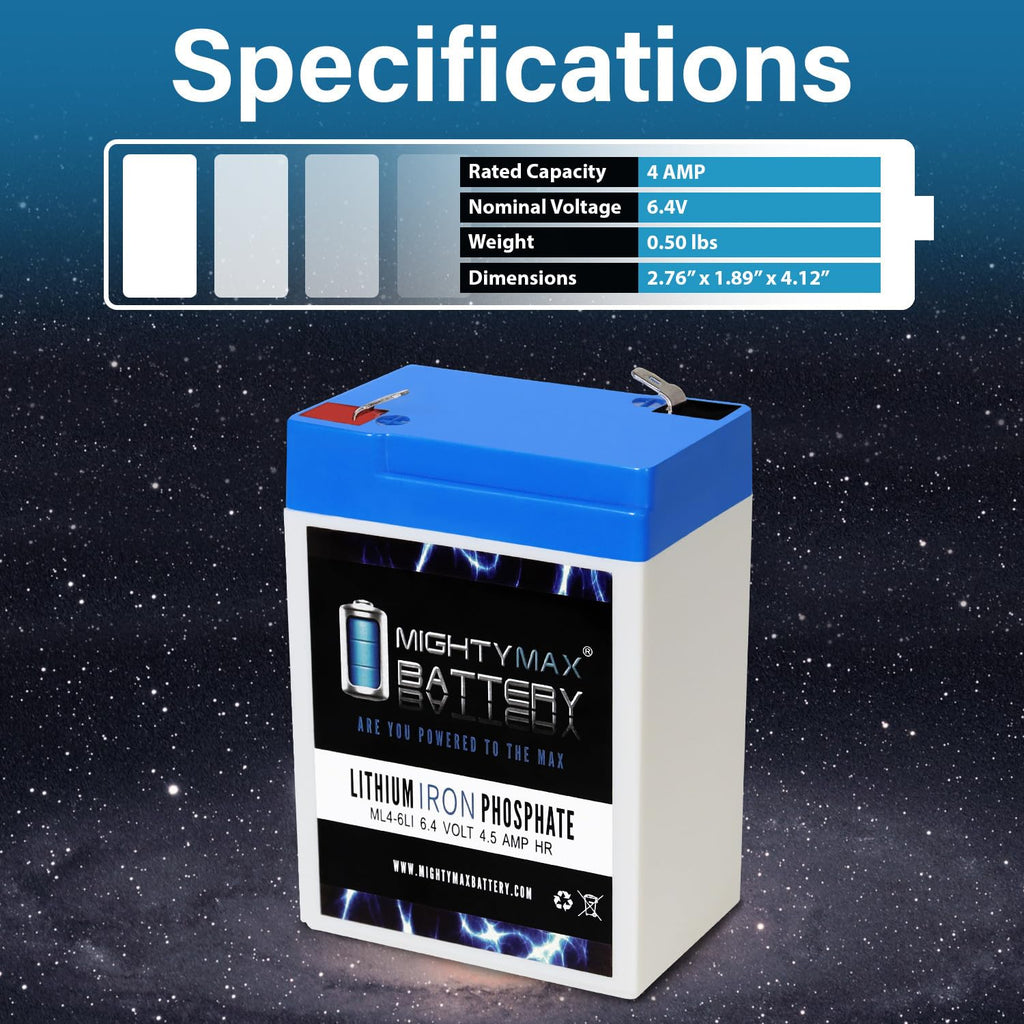 6V 4.5AH Lithium Replacement Battery N2463