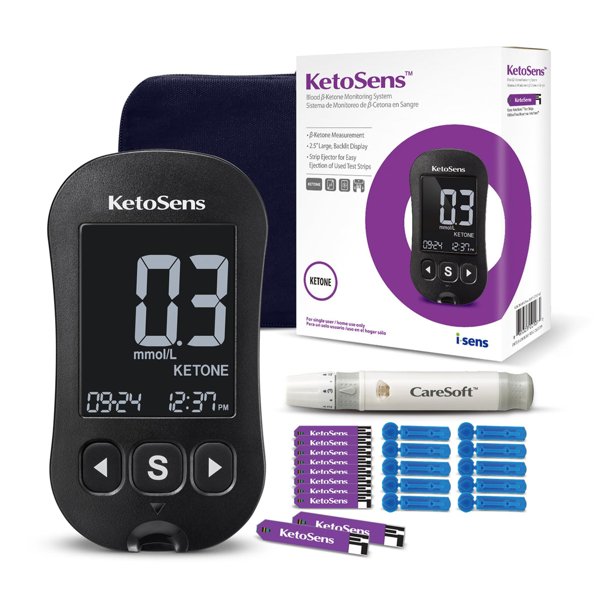 Blood Ketone Monitoring Starter Kit with 10 Test Strips F922313
