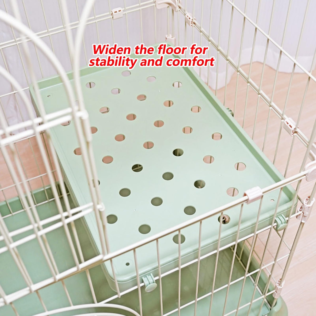 3/4-Tier Wire Cat Cage Playpen Kennel with Hammock and 3 Platforms Y651