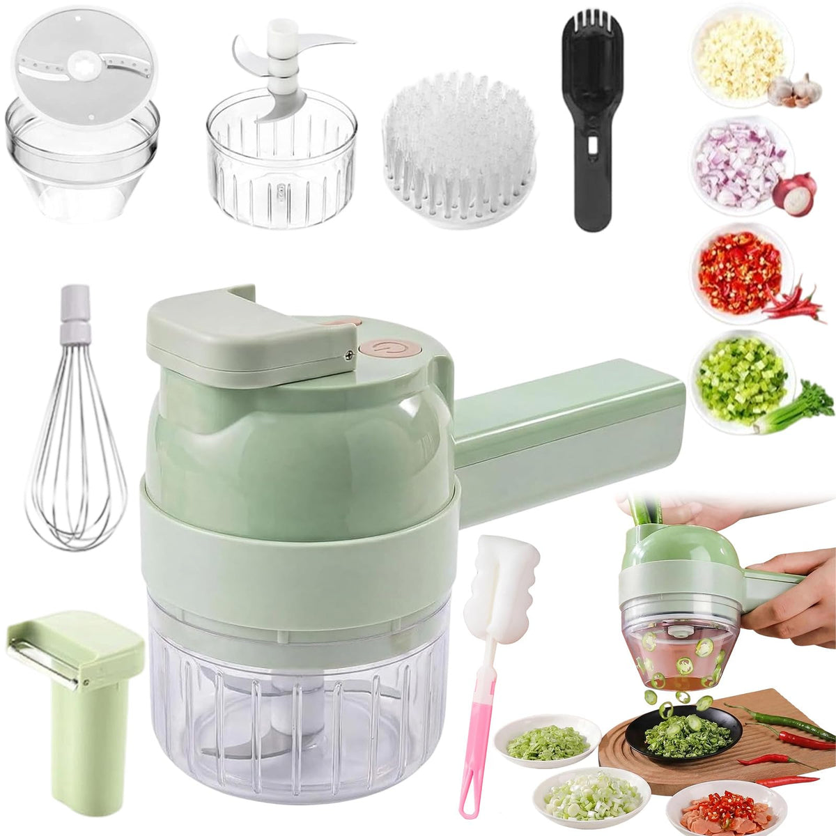 4 in 1 Handheld Electric Vegetable Cutter G860
