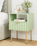 Green Night Stand with Drawer and Shelf C511739