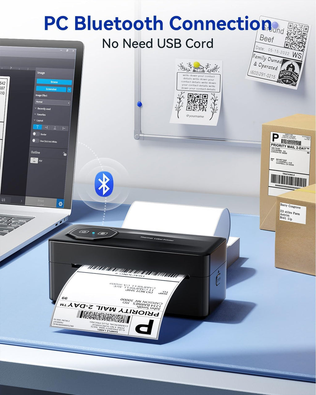 Bluetooth Thermal 4x6 Label Printer K232559