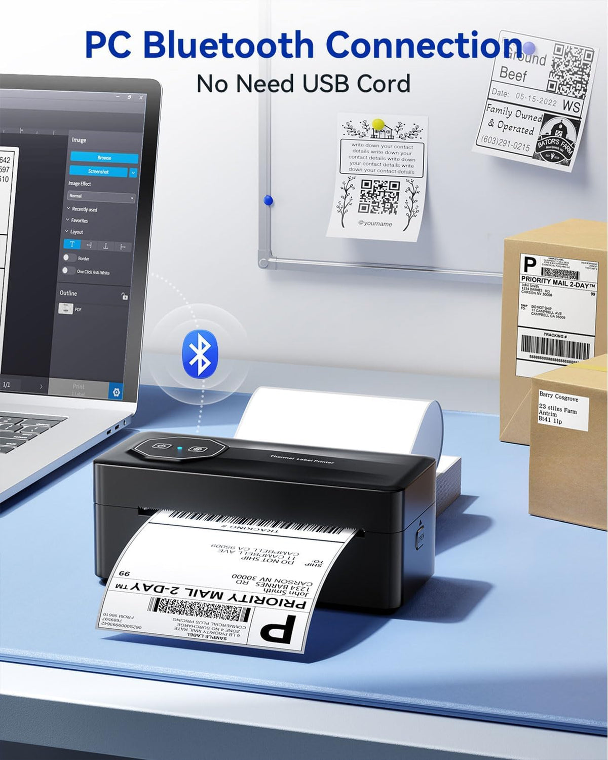 Bluetooth Thermal 4x6 Label Printer K232559
