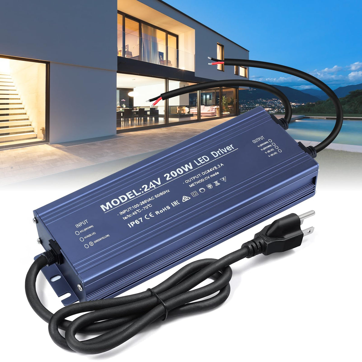 24V 200W Waterproof IP67 LED Power Supply Y217701