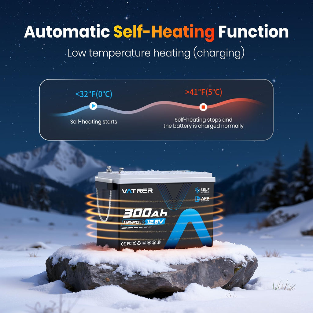 12.8V 300Ah Self-Heating LiFePO4 Lithium Battery E799374