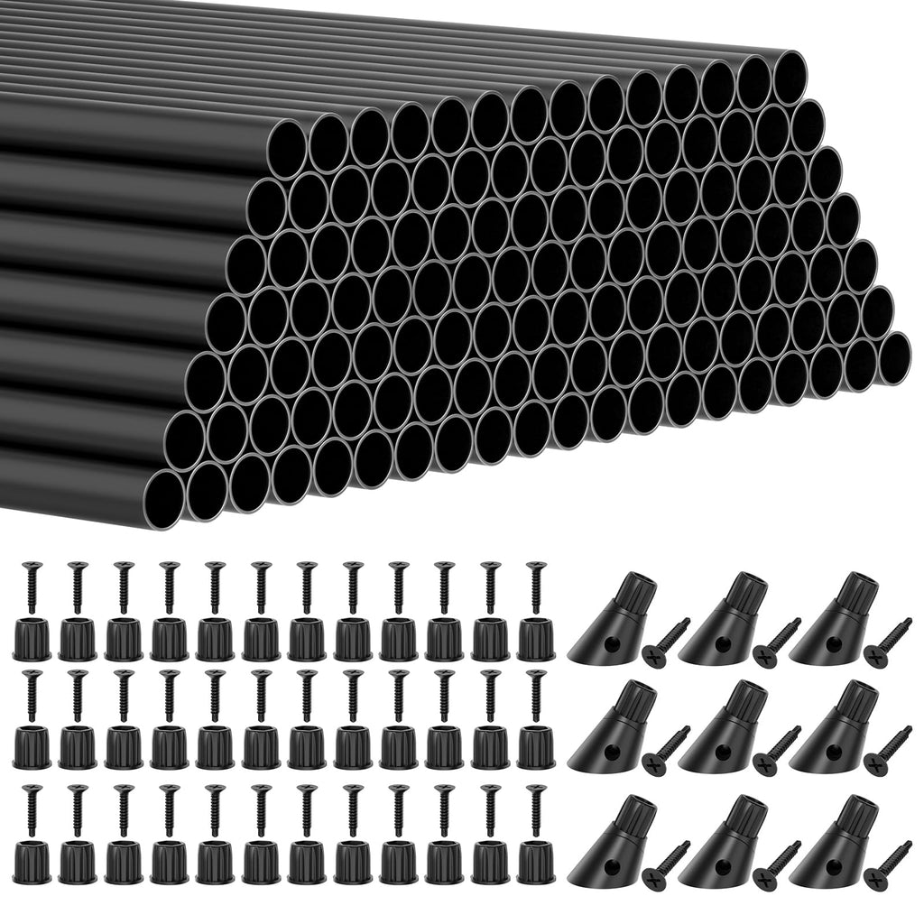 26" Black Aluminum Deck Balusters 120 Pack Q728706