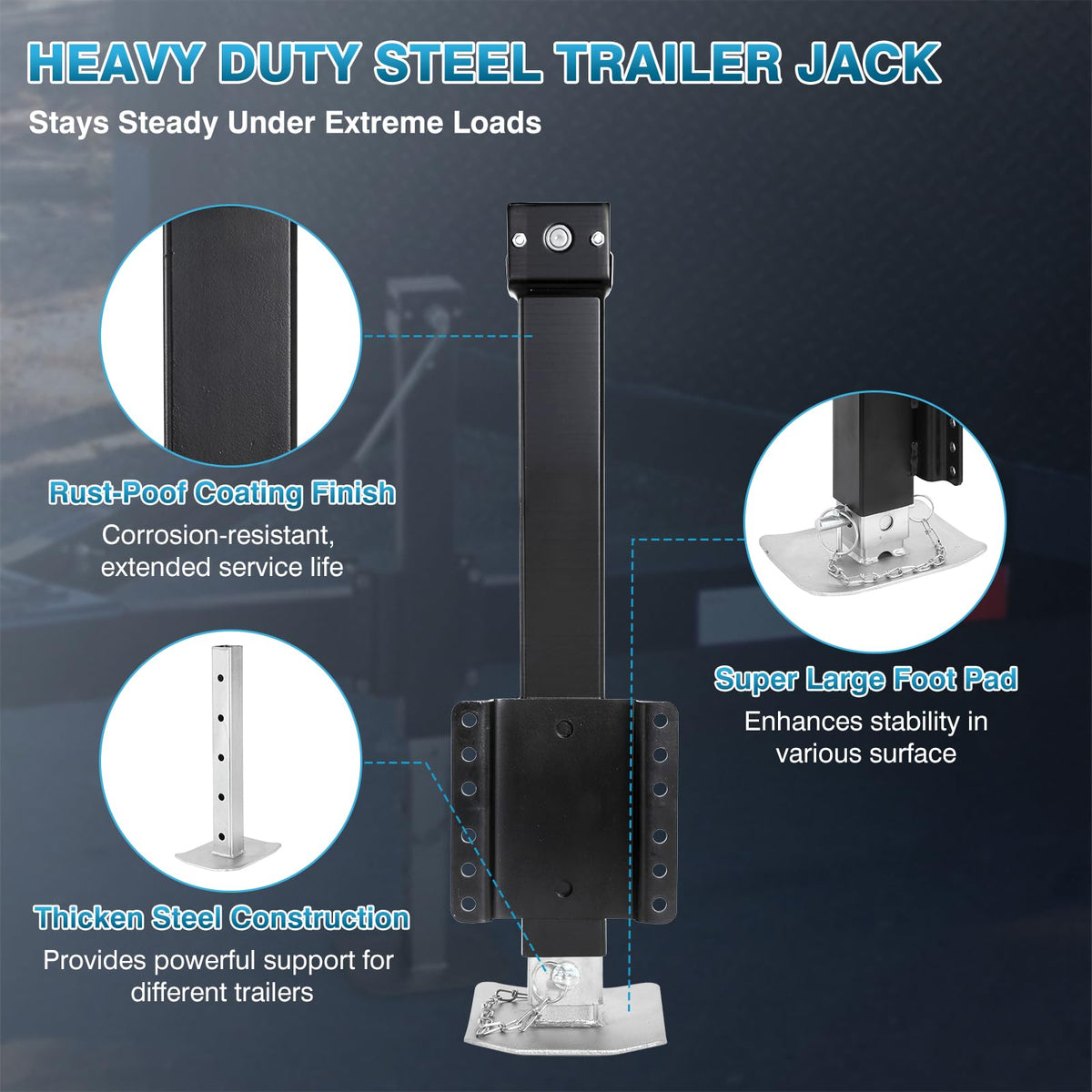 8000LBS Heavy Duty Trailer Jack B885354