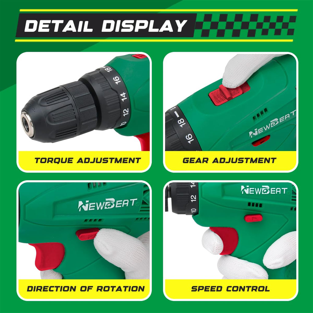 Cordless Drill Set 12V with Battery and Charger A279