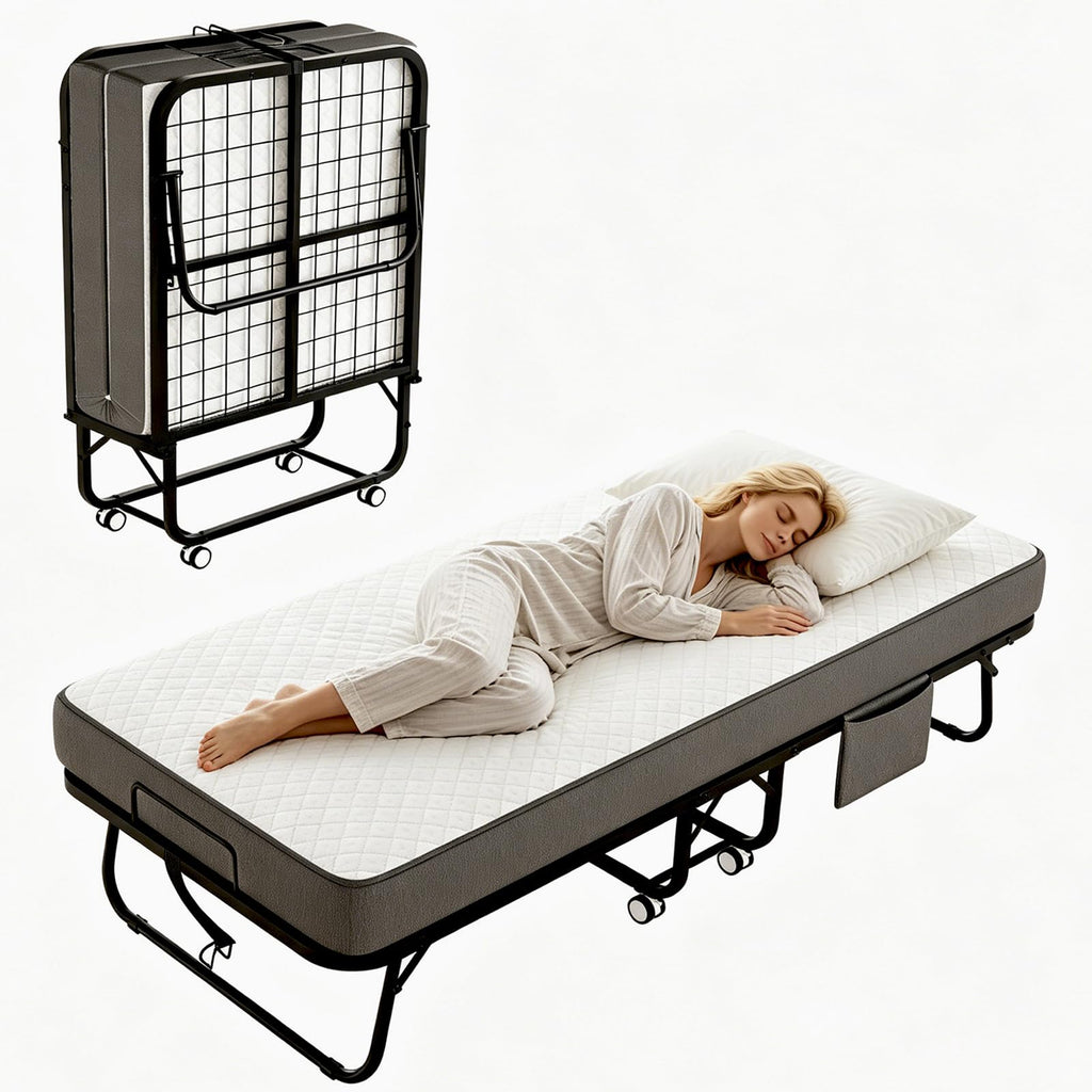 Folding Bed with Memory Foam Mattress U962