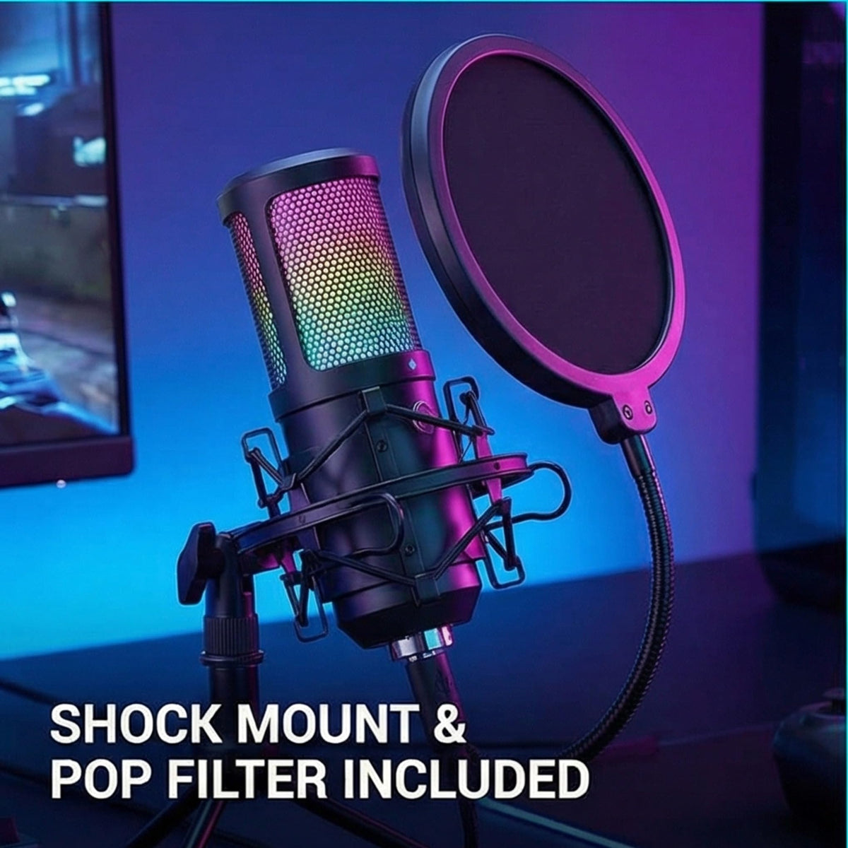USB Condenser Gaming Mic with Shock Mount C980771