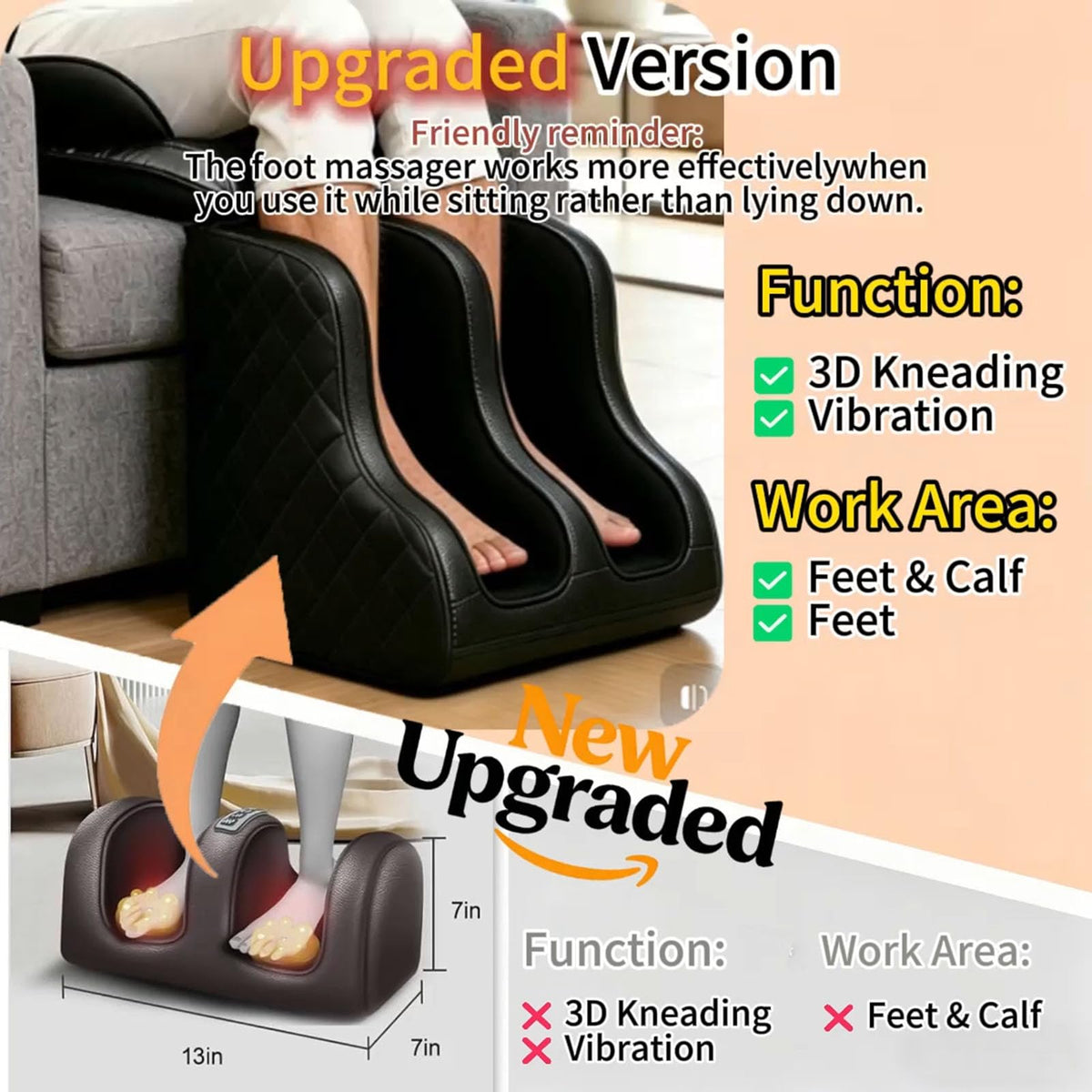 Heated Vibration Full Body Massage Mat I2756
