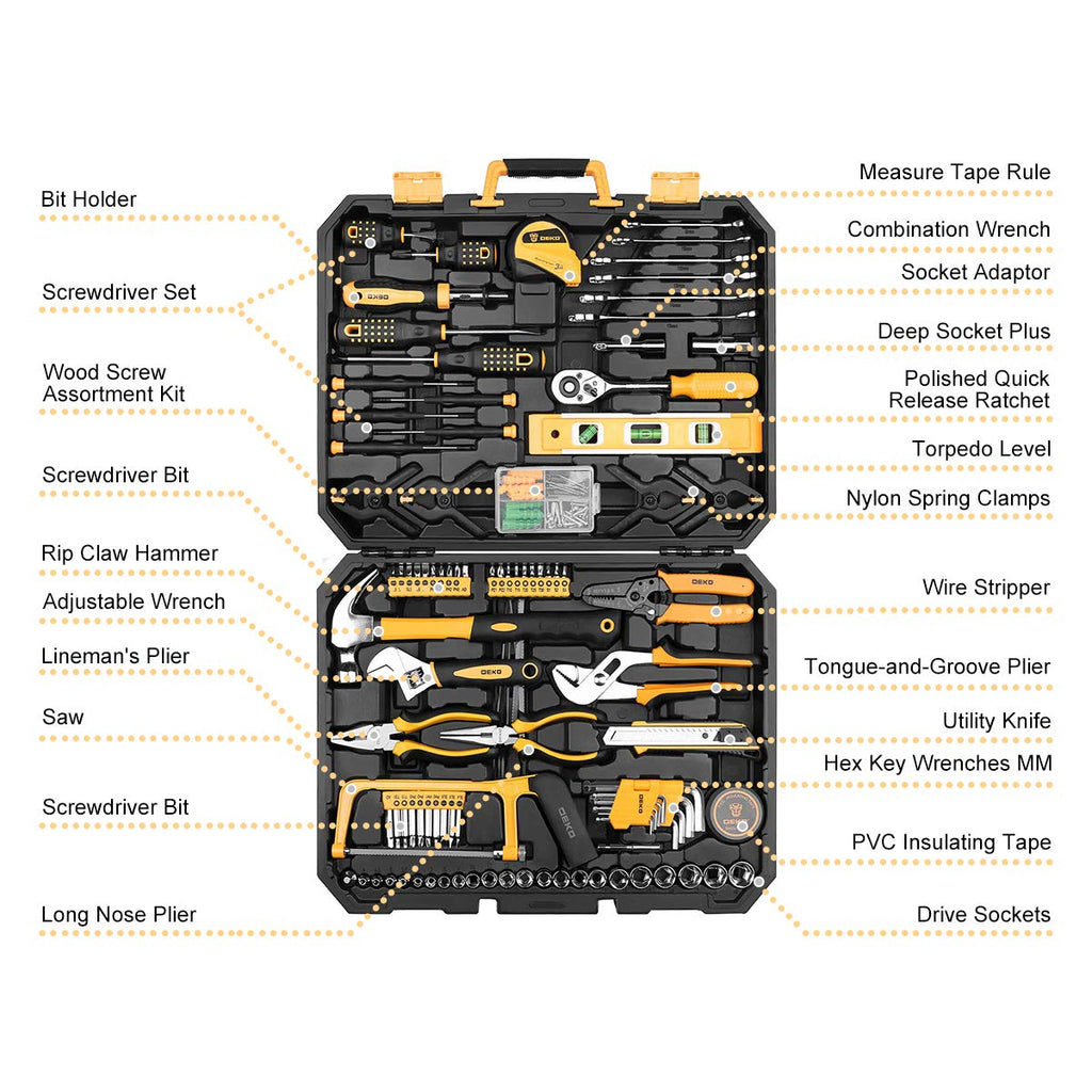 228 Piece Socket Wrench Hand Tool Set with Toolbox M20769
