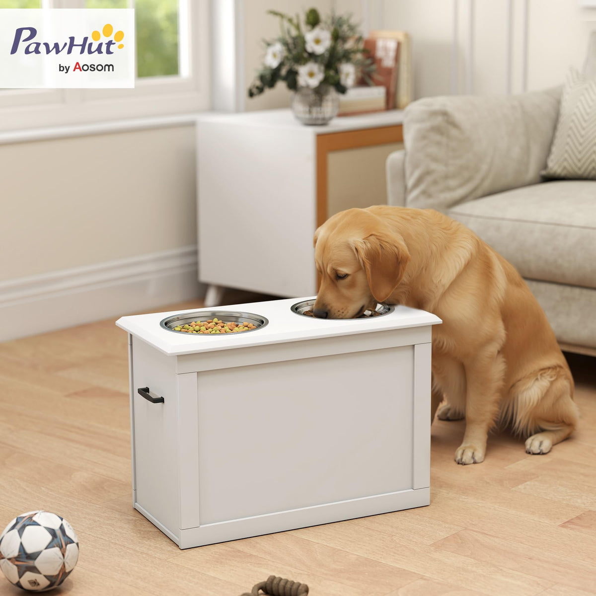 Raised Pet Feeding Storage Station D97236