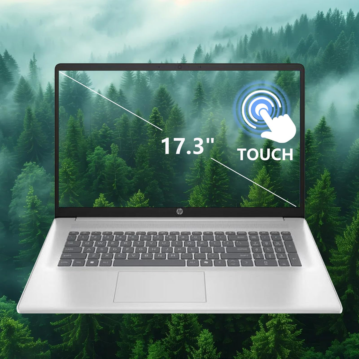 17.3" Touch Screen Laptop, 32GB RAM, 1TB SSD, AMD Ryzen 5, Windows 11 Pro, Silver A8709
