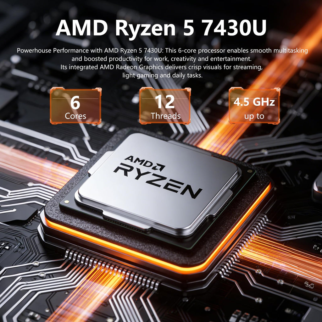 17.3" Touch Screen Laptop, 32GB RAM, 1TB SSD, AMD Ryzen 5, Windows 11 Pro, Silver A8709