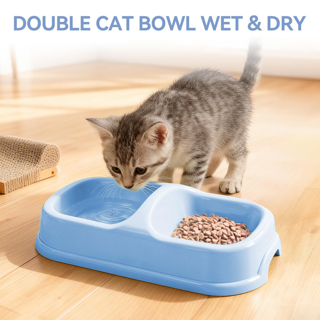 Cat Litter Box Set with Litter Scoop, Double Dish Cat Bowl, Mouse and Ball Toy M100660