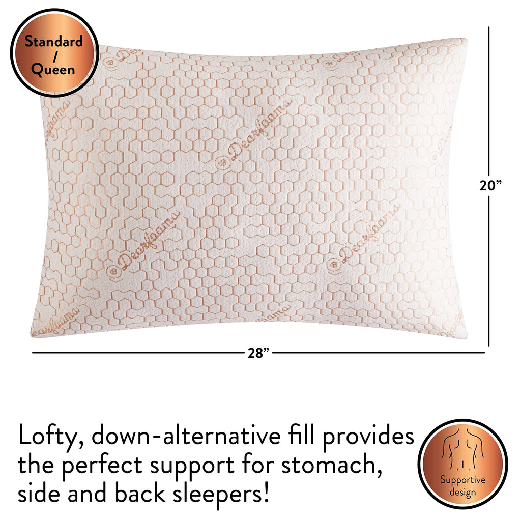 Down Alternative Pillows Set of 2 Standard Queen Size C5734