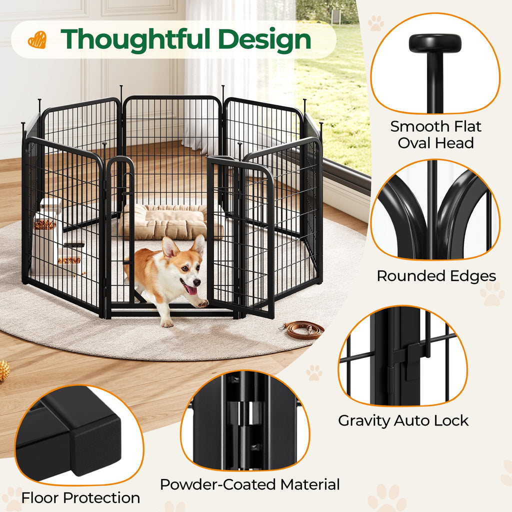 32 Inch 16 Panels Heavy Duty Dog Playpen Y473