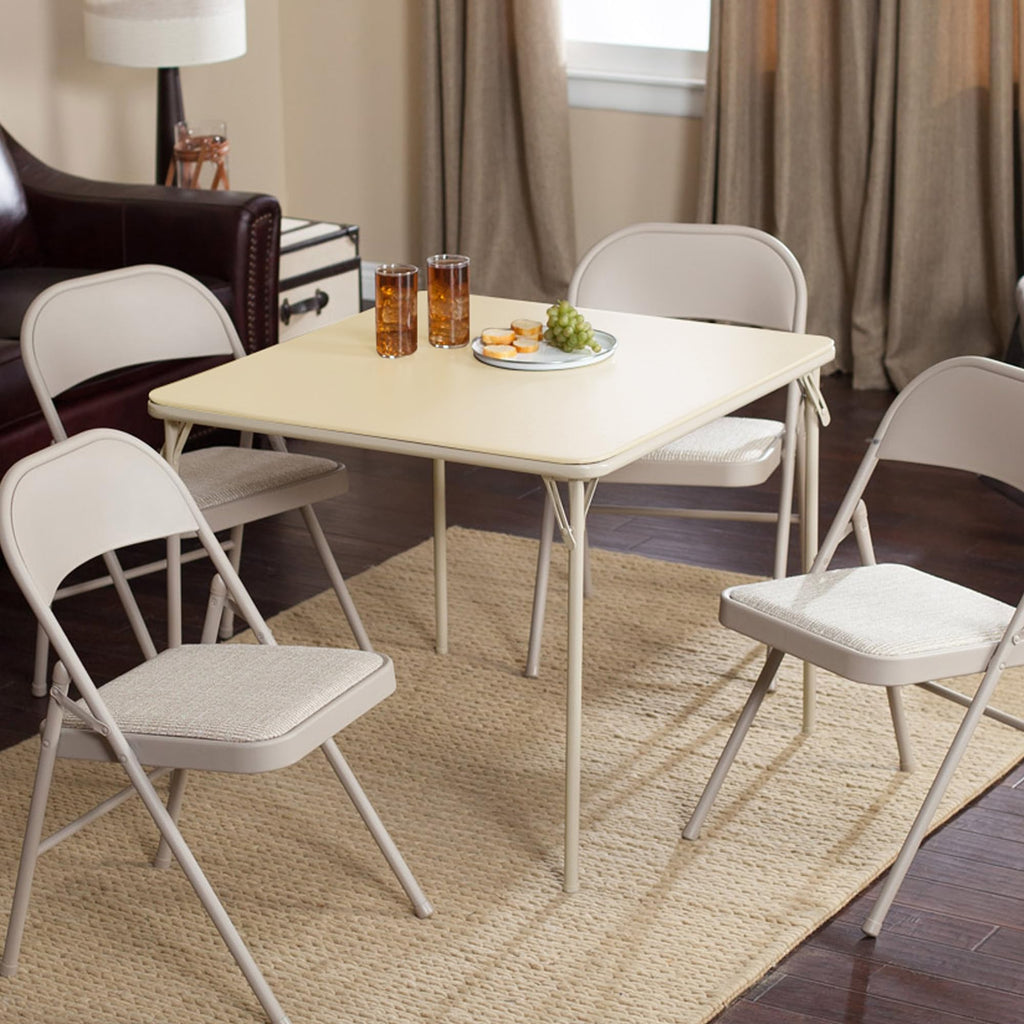 Buff Tan Square Folding Card Table O154867
