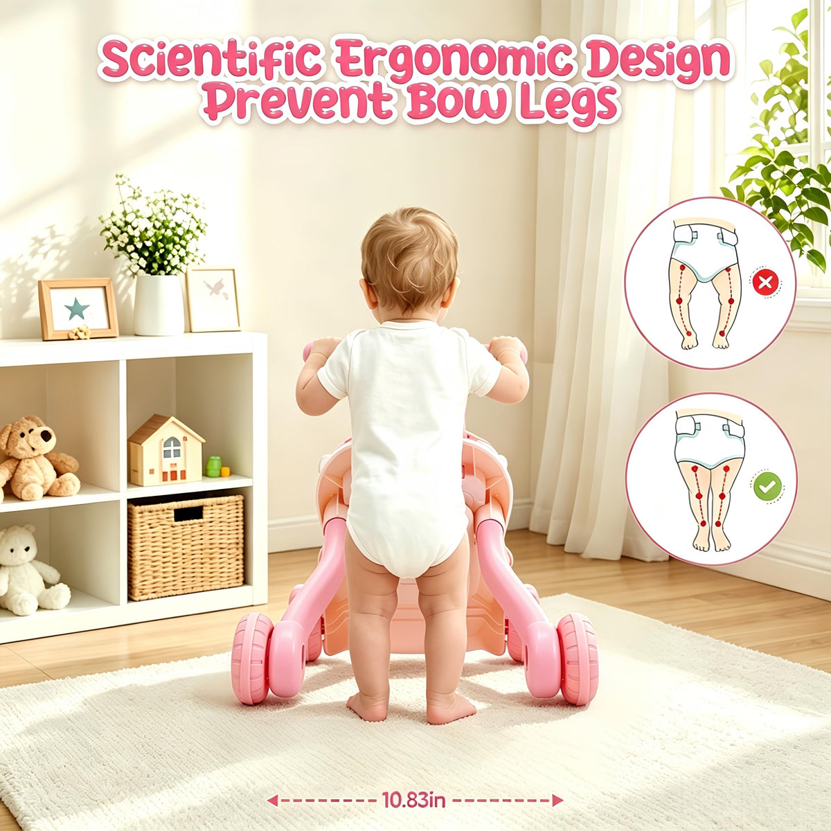 2-in-1 Baby Walker with Detachable Activity Center W633288