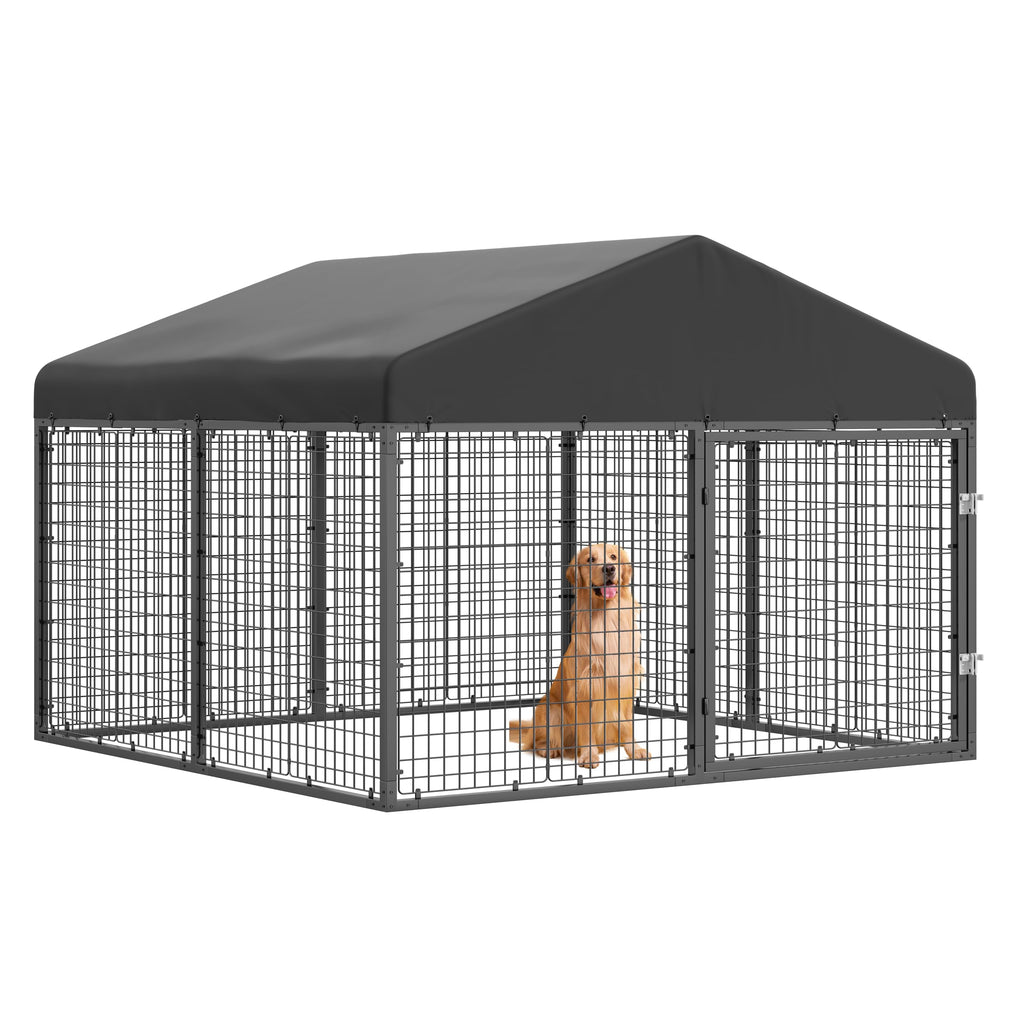 Large Outdoor Dog Enclosure with Roof E490