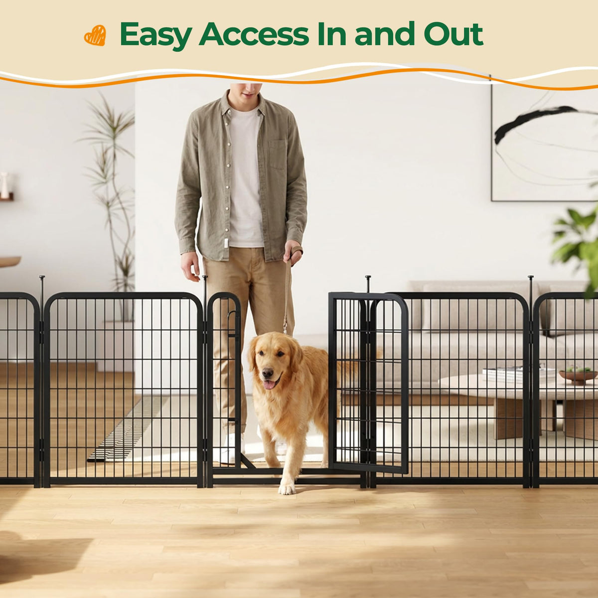 32 Inch 16 Panels Heavy Duty Dog Playpen Y473